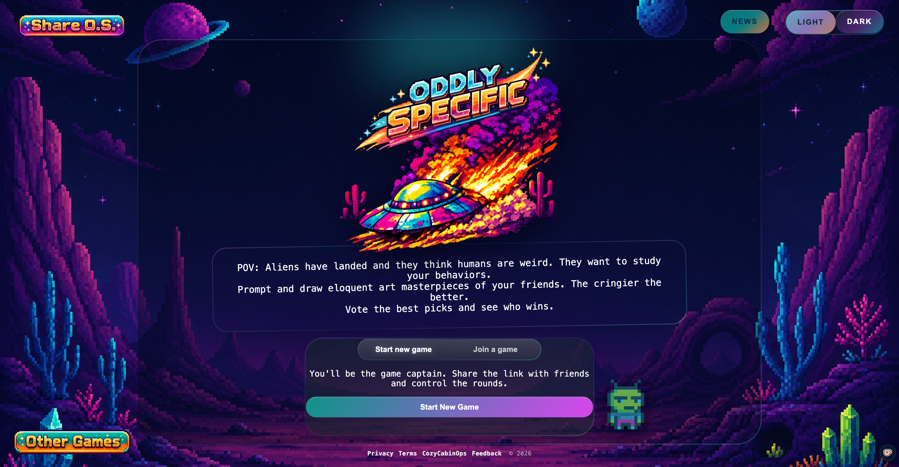 OddlySpecific multiplayer drawing game screenshot